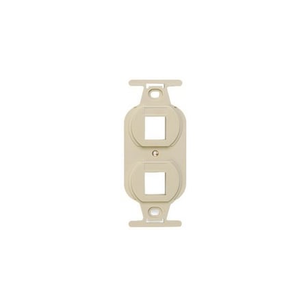 Leviton 2-Port Flush Mount Unloaded, Single Gang Quickport 106, Ivory 41087-2IP